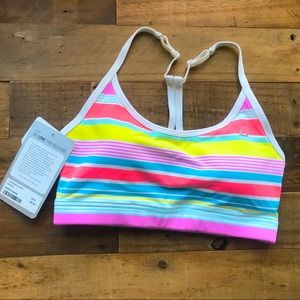NWT Lorna Jane Stripe Sports Bra w/ Padding Size S